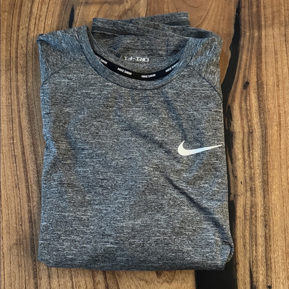 Nike swim dri-fit UPF 40+ Heather Gray Performance Tee